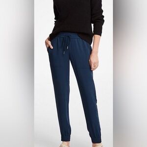 Ann Taylor Navy Blue Silky Joggers XL Petite
